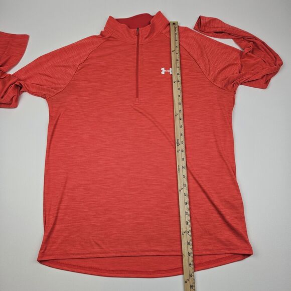 Under Armour Tech 2.0 ½‎ Zip Pullover Shirt Men's XL Loose Fit Long Sleeve Red - Picture 6 of 8
